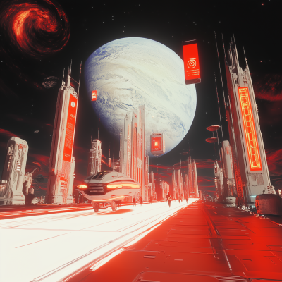 Futuristic Marathon in Space