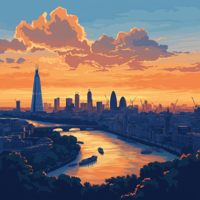 London Skyline at Sunrise