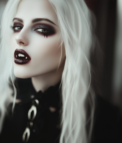Pale Goth Vampire Closeup