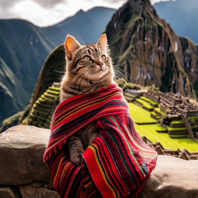 Cat at Machu Picchu