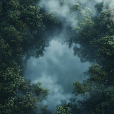 Misty Jungle Pond