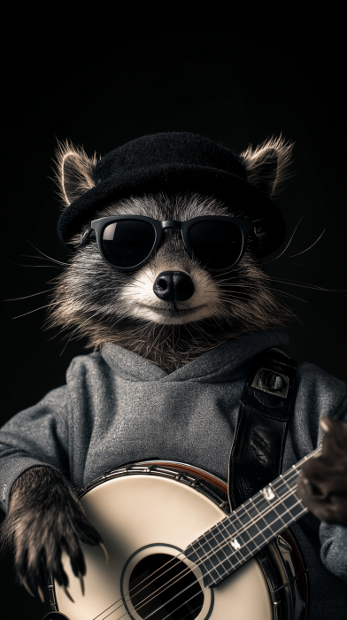 Raccoon with Bowler Hat