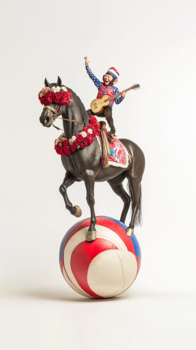 Dramatic Horse and Monkey Performance