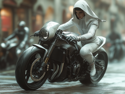 Nun on Motorcycle