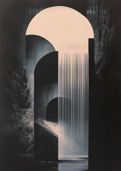 Minimalist Shape Reflection Poster