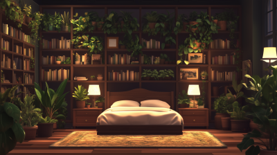 Cozy Bedroom at Night