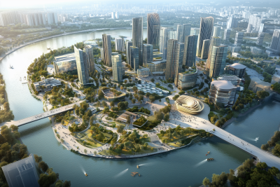 Aerial View of New City