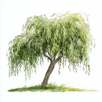 Salix Tree Illustration