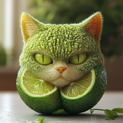 3D Lime Cat