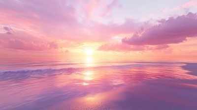 Serene Beach at Sunset