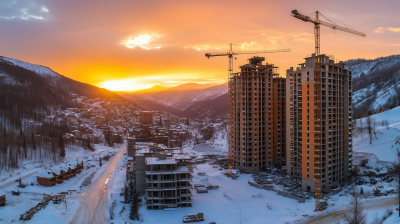Construction Site with Cranes