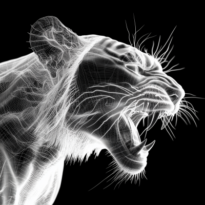 Roaring Tiger Wireframe