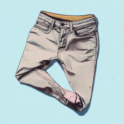 Folded Jean Pants