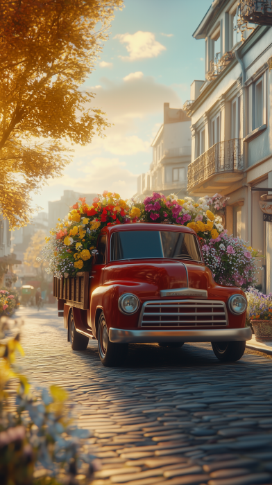 Vintage Truck in Spring