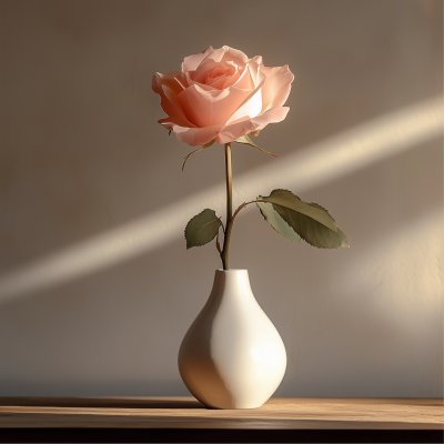 Elegant Rose in Vase