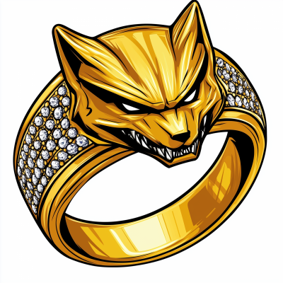 Diamond Foxhead Championship Ring