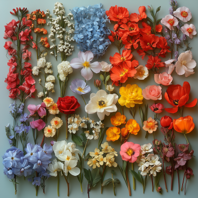 Floral Arrangement on Ground