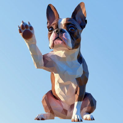 Brindle Boston Terrier Model