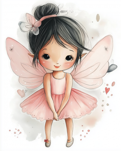 Cute Cartoon Fairy Girl