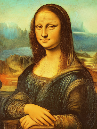Mona Lisa in Van Gogh Style