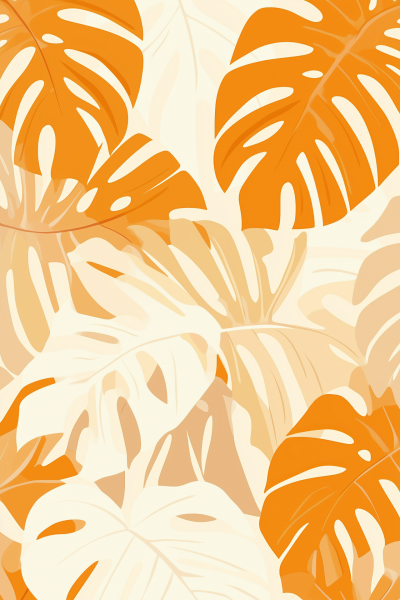 Abstract Monstera Leaves