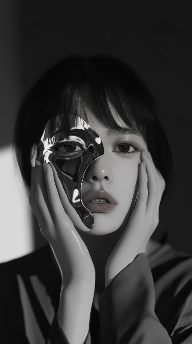 High Contrast Grayscale Portrait