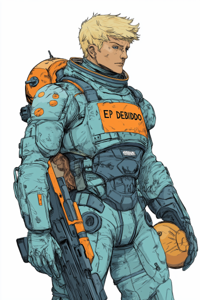 Character Design in Spacesuit