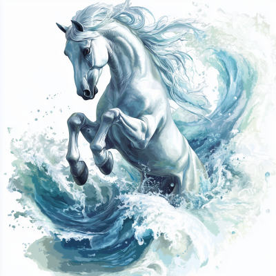 Majestic Horse with Ocean Inside