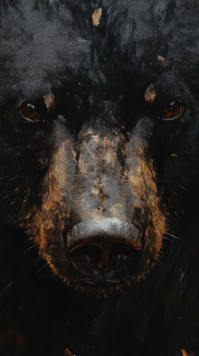 Black Bear Oil Painting