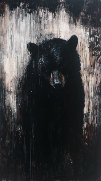 Black Bear Oil Painting