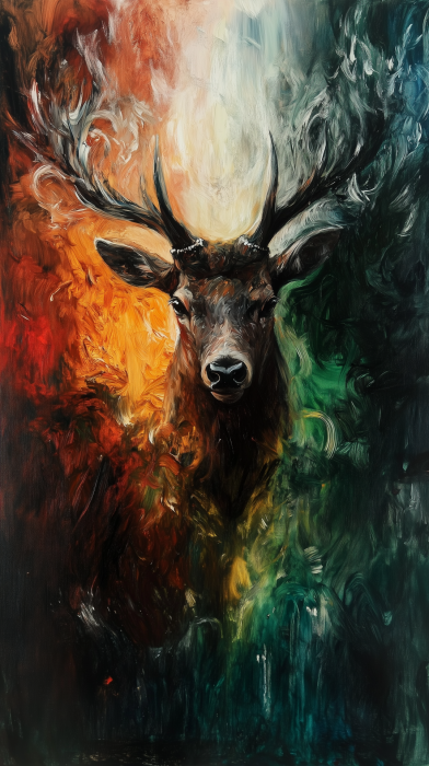 Majestic Elk in Oil