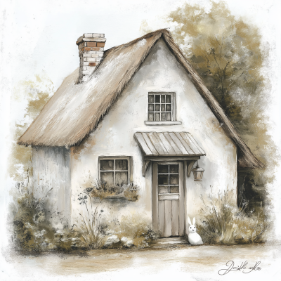 Rustic White Farmhouse Art