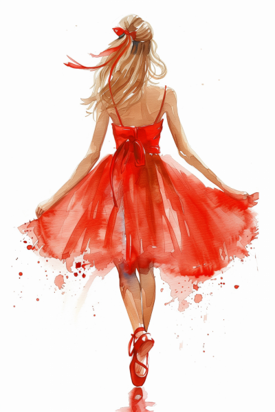 Watercolor Ballerina