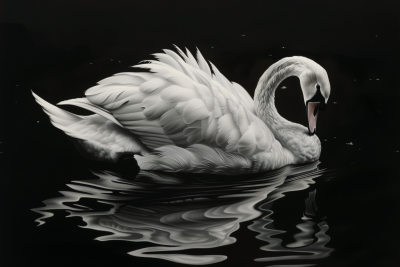 Graceful Swan on Water