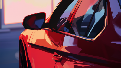 Sleek Red Sedan