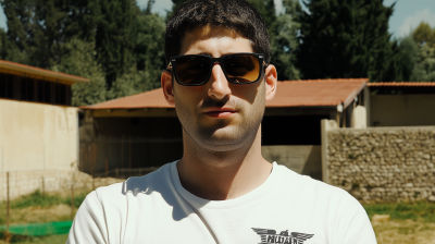 Rugged Man in Farm Field