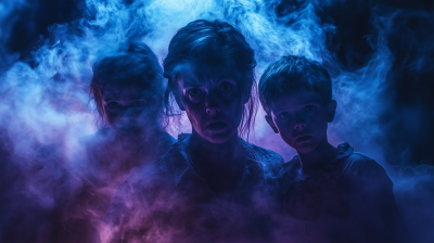 Family in Mysterious Mist