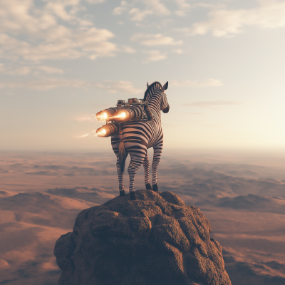 Zebra with Jet Pack