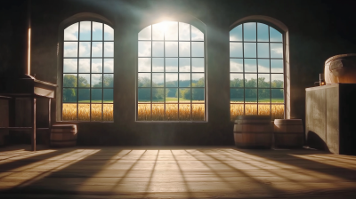 Beautiful Wheat Fields View