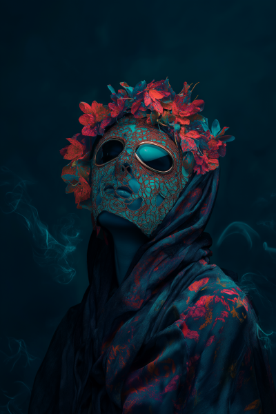 Surreal Arabic Masked Figure