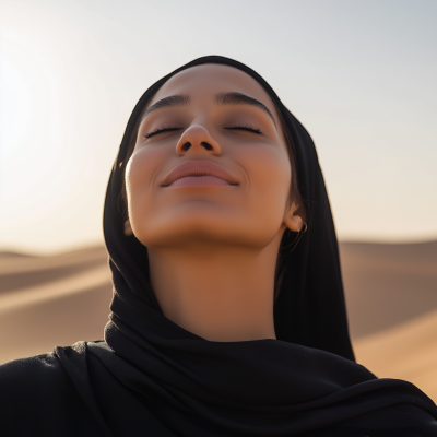 Emirati Woman in the Desert