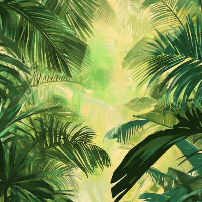 Psychedelic Tropical Foliage