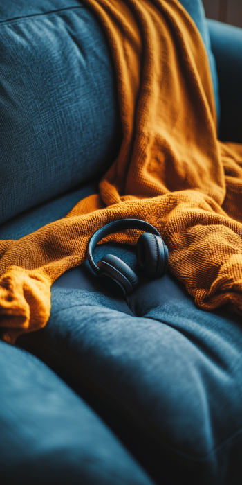 Headphones on Couch