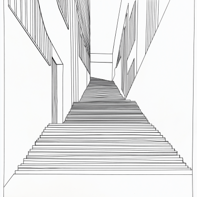 Modern Line Art of Lyon’s Traboules