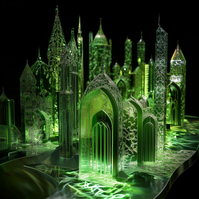 Futuristic Cityscape Inspired by Bahrain
