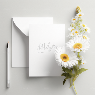 Bright White Greeting Card Mockup