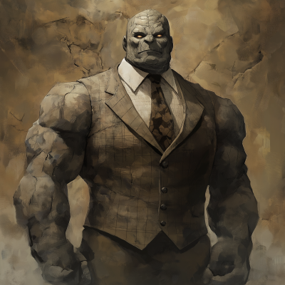 Stone Golem in Suit