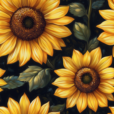 Sunflower Seamless Pattern