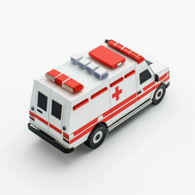 Papercraft Ambulance