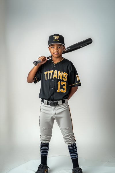 Youth Baseball Player Portrait